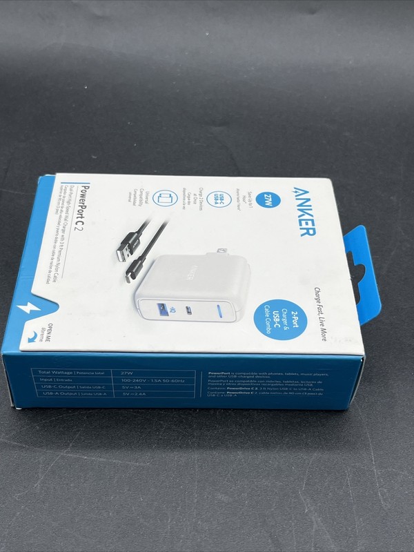 Anker PowerPort C 2, Dual-Port Hi-Speed Wall Charger, B2627JD1 BRAND NEW! gallery