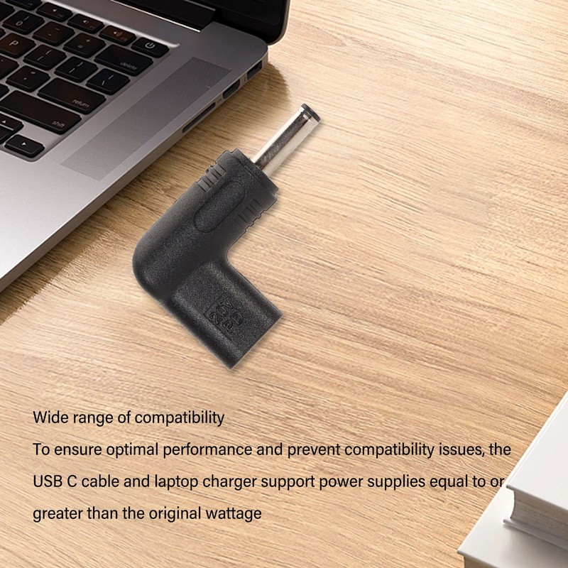 100W PD USB Type C Female Input To DC 4.0mm X 1.35mm Power Charging⭐