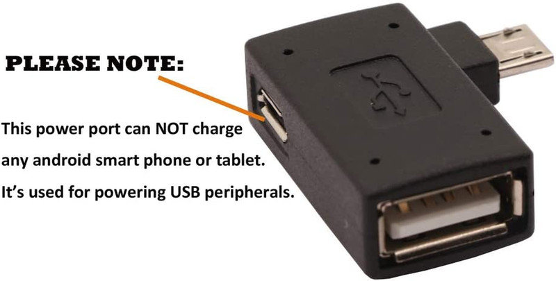 Auvipal 2-In-1 Powered Micro USB to USB OTG Adapter 90 Degree Right Angle Connec gallery