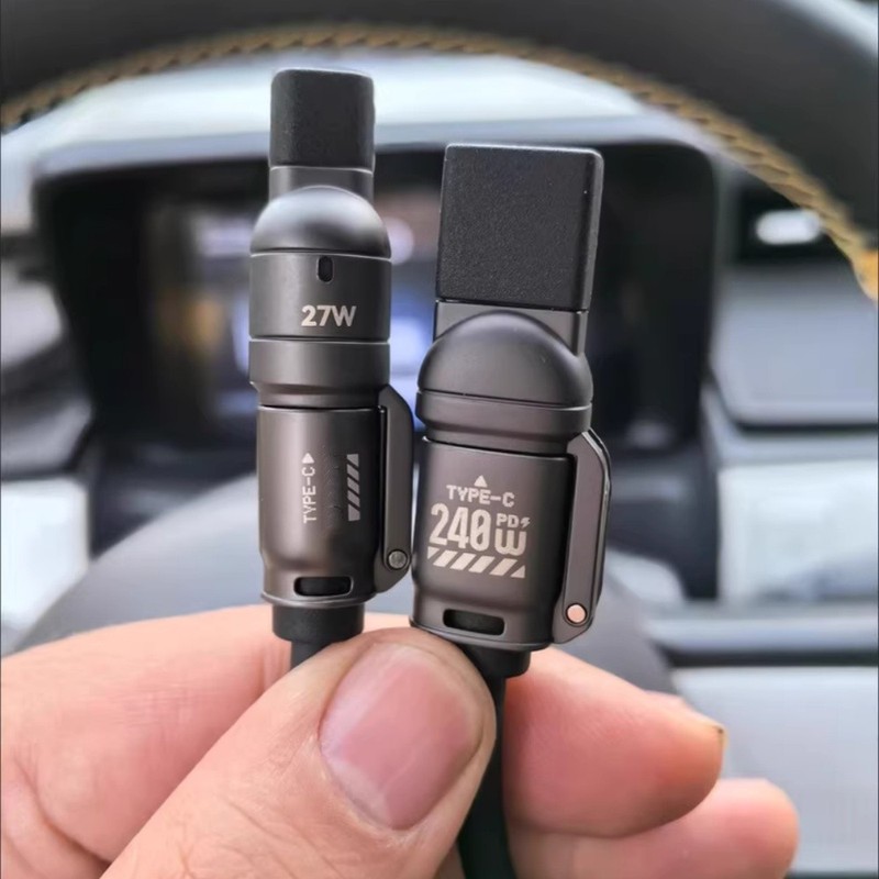 NEW 240W 4 in 1 USB-C PD 2M W/EMarker Chip Multi-fast Charging Cable Car Use gallery