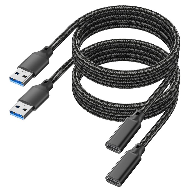 USB C Female to USB Male Adapter Cable 5FT/1.5M 2-Pack,10Gbps USB A to USB C ... gallery