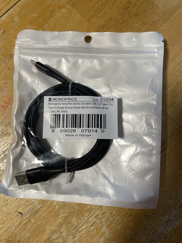 NIP Monoprice AtlasFlex Durable USB 2.0 C to A Charge and Sync Cable