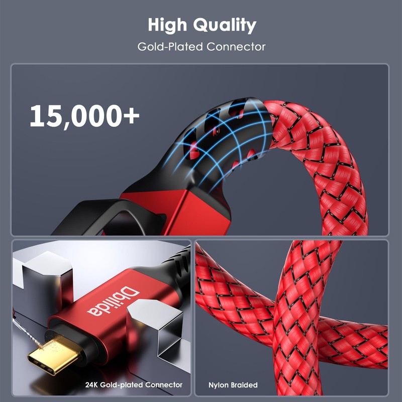 USB C to Ethernet Cable 6 FT - 2 in 1, USB A/C to RJ45 Cable, 1Gbps Braided E... gallery