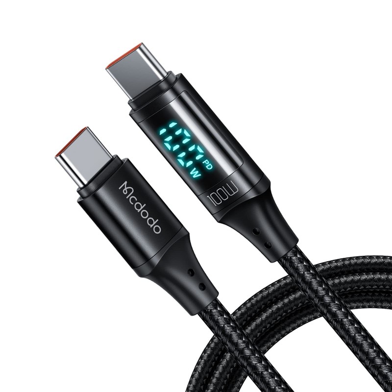 USB C Cable Type C Fast Charging Cable 4ft with Digital Wattage Meter 100W Ny…