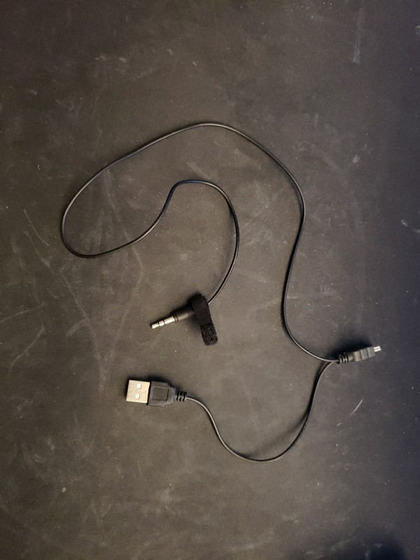 Dual Cable: USB + 3.5mm Audio to Mini-USB