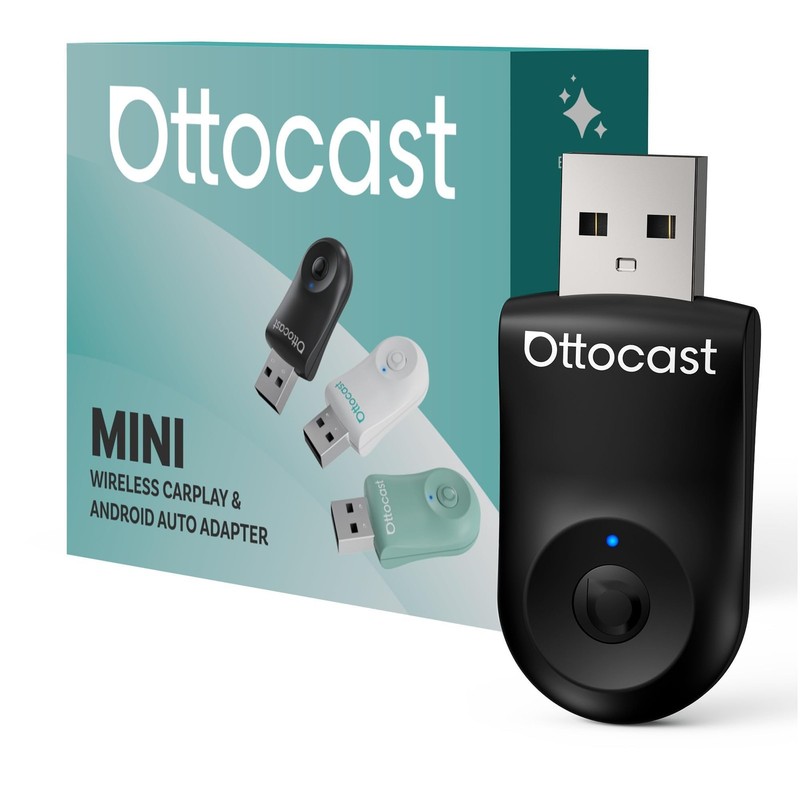 Mini Dongle Wireless Carplay Adapter for Iphone & Android Auto Adapter 2-In-1 Co