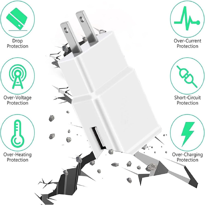 10W Charger Block for Samsung Phone Wall Charging with 3.3FT USBC Cable White gallery