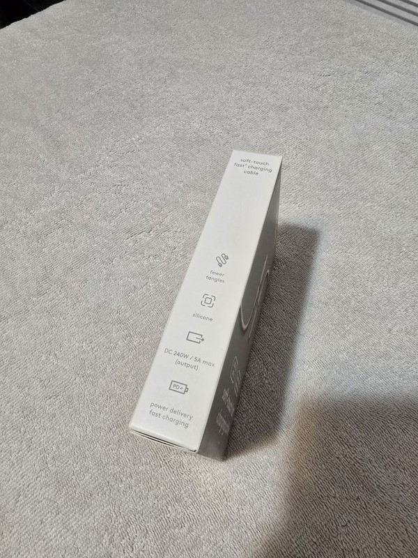 Heyday 6ft USB-C to USB-C Soft-Touch Fast Charging Cable White 240W New gallery
