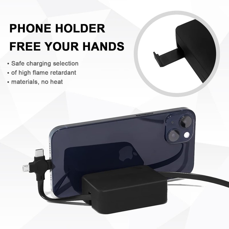 USB 2 Pack 3 In 1 Multi Retractable Charging Cable Multiple Retractable Cable Fa gallery