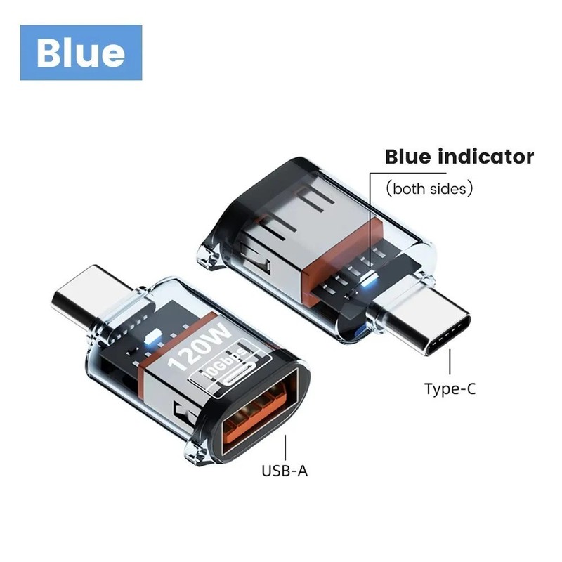 USB 3.2 Type C Adapter 120W Fast Charging OTG 10Gbps Data Audio Converter for PC