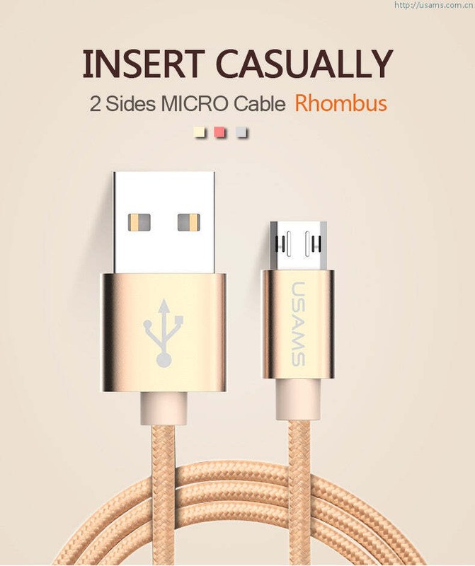 USAMS U-knit Series Micro USB Plug Reversible Cable