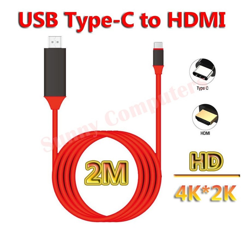 Type-C to HDMI HDTV TV Adapter Cable 4K For Samsung Galaxy Tab S8 Ultra S8+ Cord