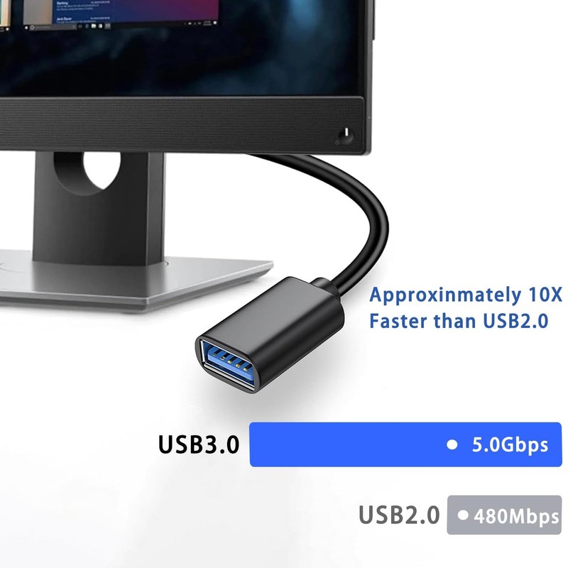 0.5 FT 90 Degree USB 3.0 Extension Cable Right Angle Male To Female Up gallery