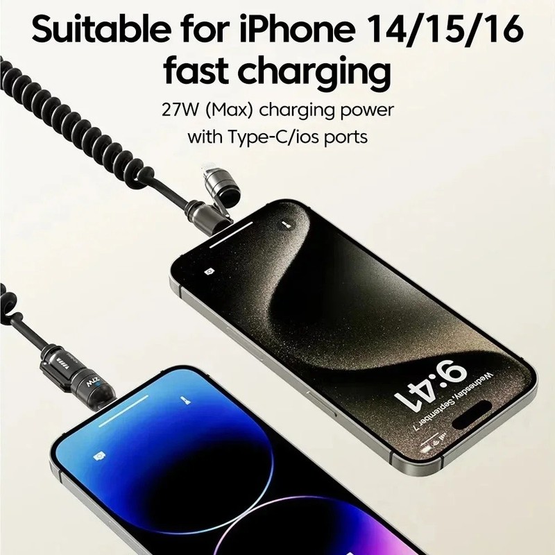 NEW 240W 4 in 1 USB-C PD 2M W/EMarker Chip Multi-fast Charging Cable Car Use gallery