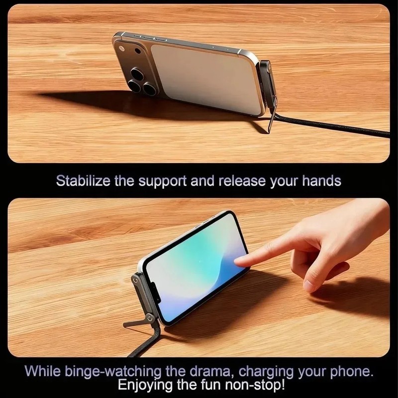240W USB C Fast Charging Cable Foldable Phone Holder PD Nylon Cord gallery