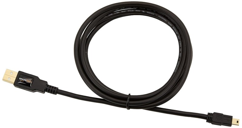 Essential USB 2.0 A to Mini-B Cable, 6ft - Ideal for Data Transfer & Charging gallery