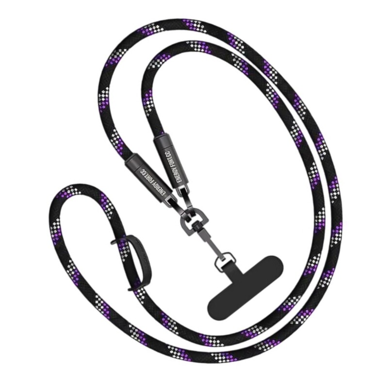 Crossbody Phone Lanyard Straps with Patches Adjustable Braided Neck Straps gallery