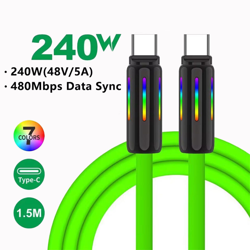 120W Fast Type C Wall Charger , 240W 5FT Super Fast Cable For Android Cell Phone gallery