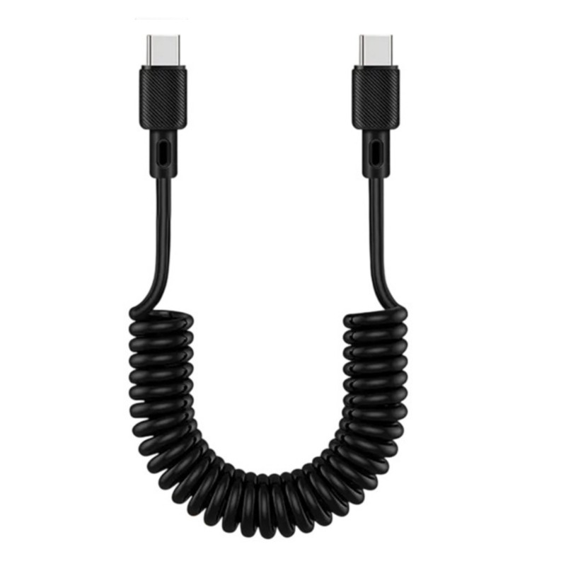 Spring USB C to USB C Coiled Cable for Efficient Charging and Data Transfer gallery