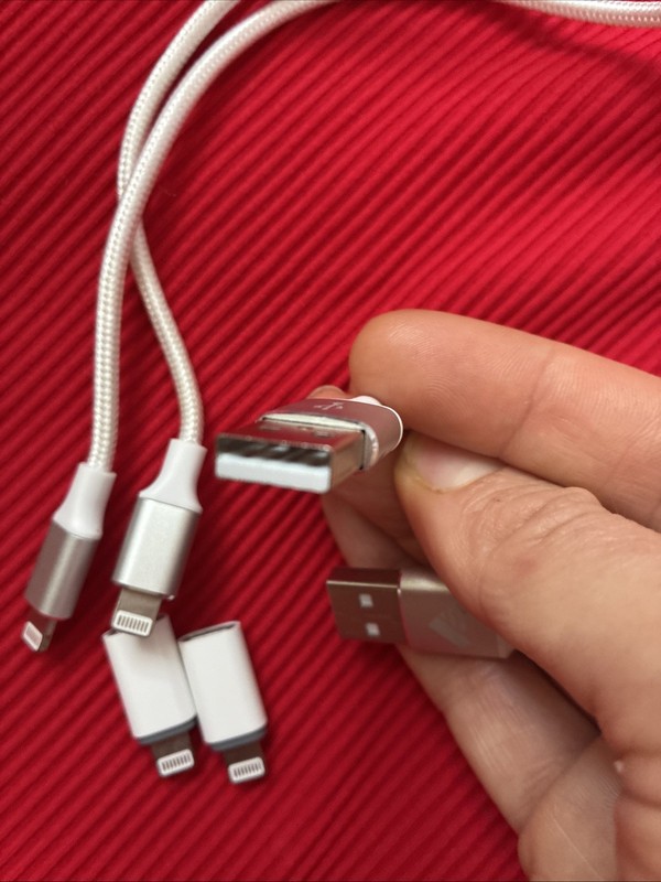 Set: 2 USB-C to Lightning Adapters & 2 USB-A to Lightning Cables For Apple gallery