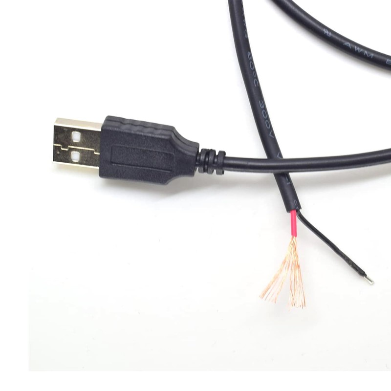 3PCS 1M/3.3FT USB A Pigtail Cable - 20AWG, 5V 5A Power, DIY, USB Plug gallery