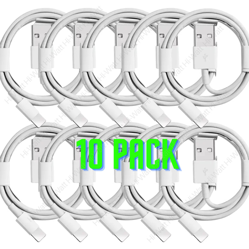 10 Pack Fast Charger Cable Cord Lot For iPhone 6 7 8 XR 11 12 13 14 Pro Max iPad