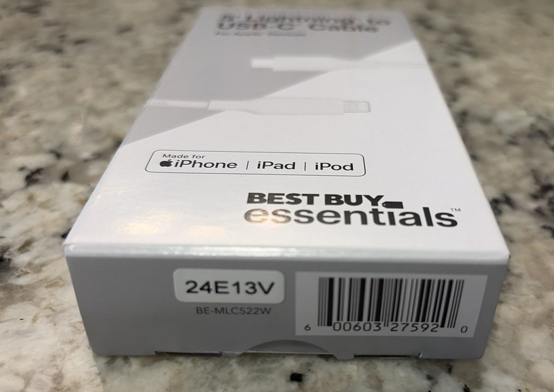 Best Buy essentials 5' Lightning to USB-C Charge-and-Sync Cable MFi Certified gallery