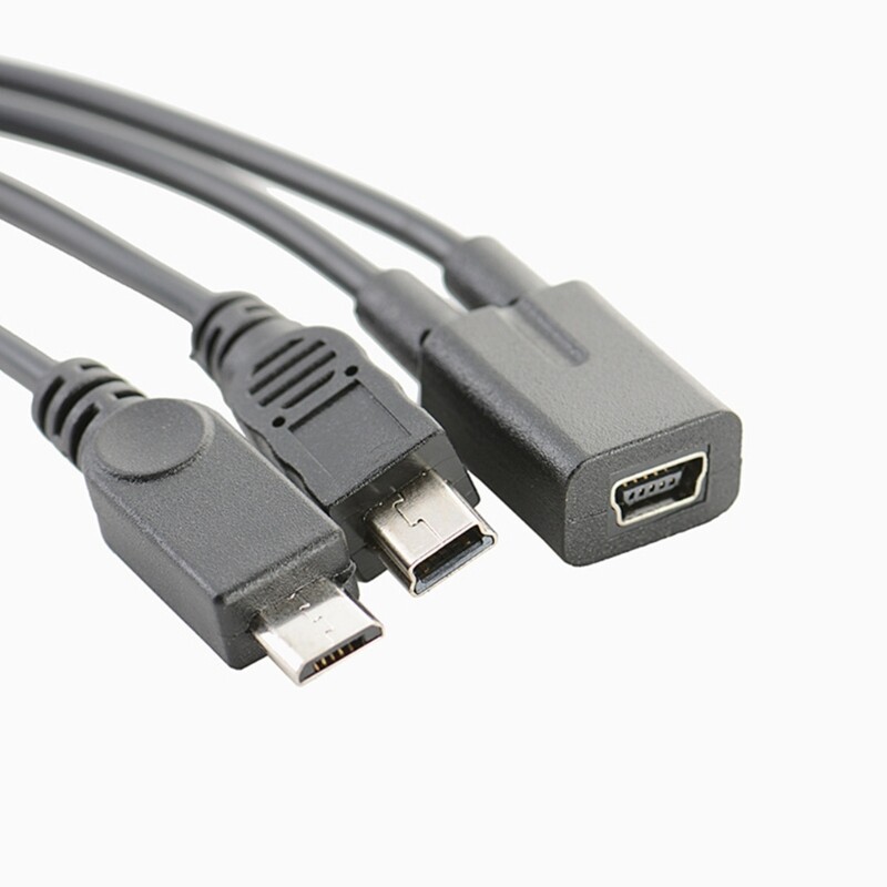 Flexible Mini 5Pin Y Splitter Cable Mini USB Splitter Extender Charging Cable gallery