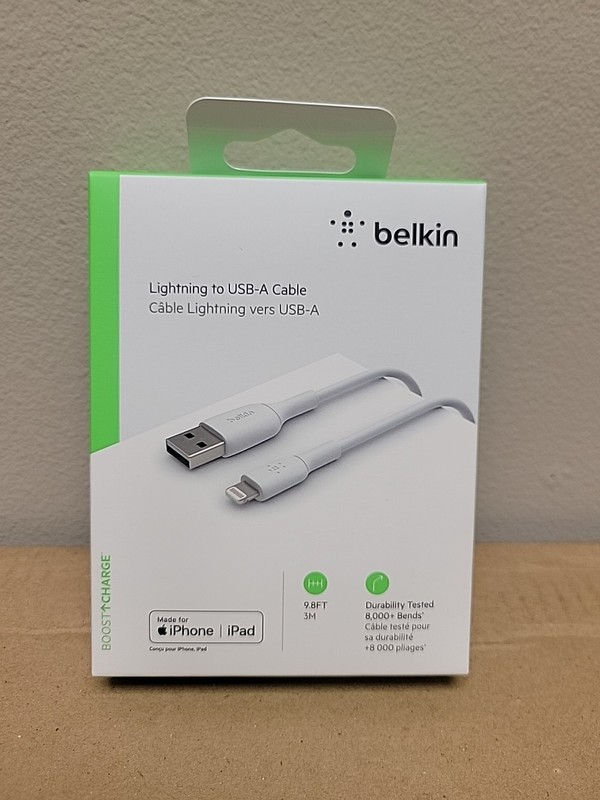 Original Belkin BOOST↑CHARGE MFi-Certified Lightning to USB-A 1M / 3.3FT Cable