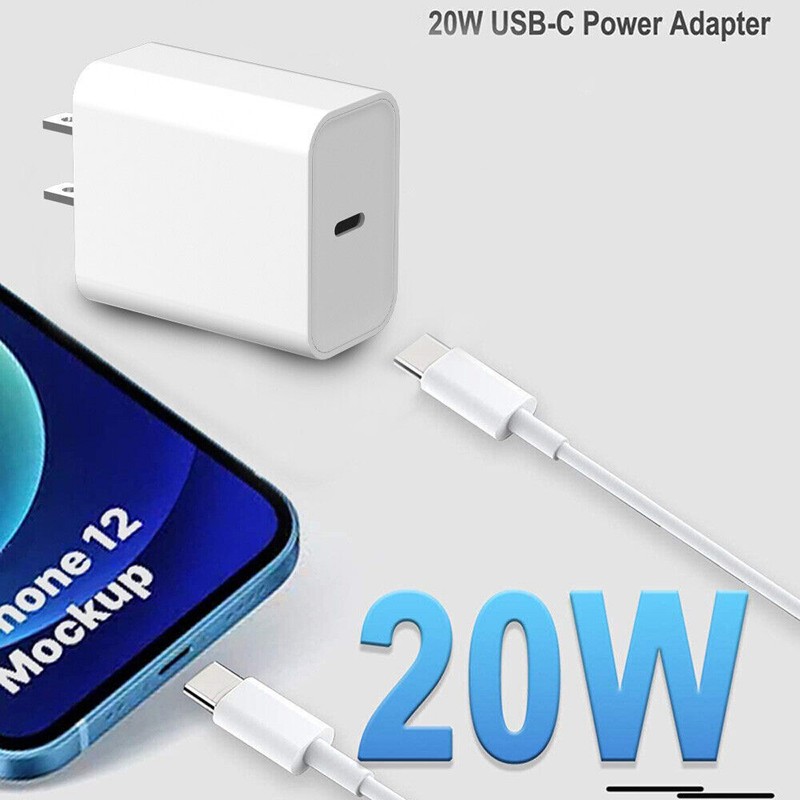 20W PD Fast Charger USB C Adapter Cable Power for iphone 14/13/12/Pro/11/XS/XR gallery