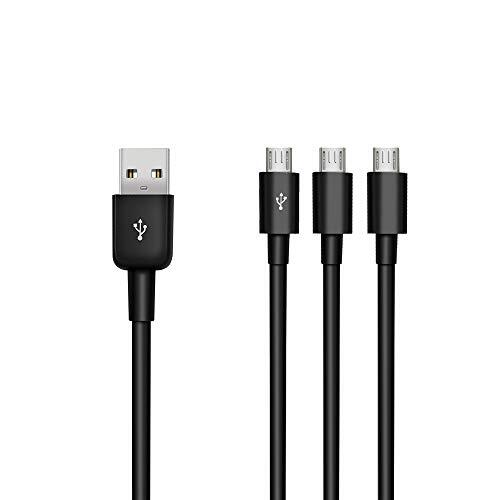 3-In-1 USB to Micro USB Splitter Cable Sync Charging Cable Adapter Cord