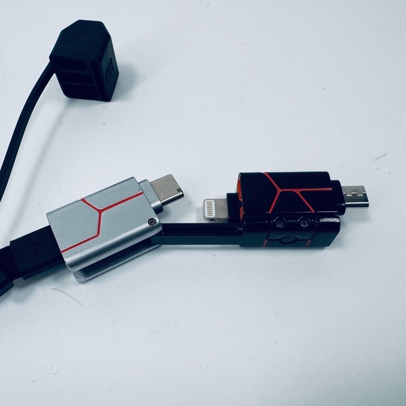 Futurizta Zeus-X GO Ultra 6-in-1 Charging Cable 50cm Apex Silver USB 3.1 Gen 2 gallery