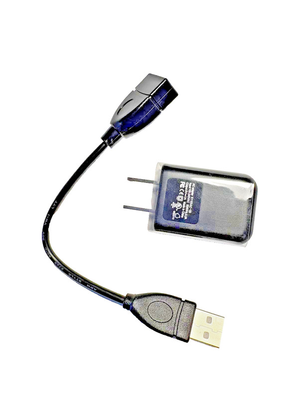 WALLCHARGER USB DEVICES AND PHONES 5V~1A + EXTENSION CABLE