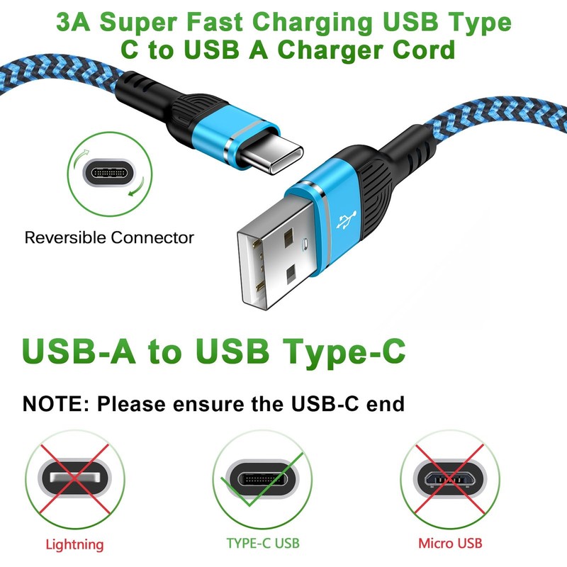 2Pack 6FT Fast Charger Cable USB Type C Android Phone Cord for Moto Razr+... gallery