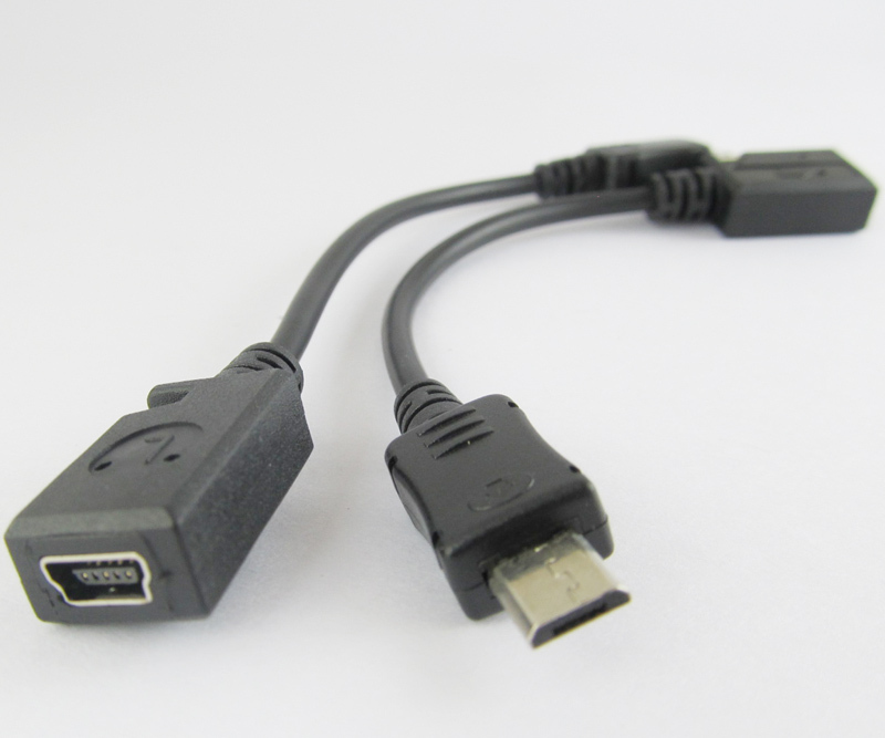 4pcs USB 2.0 Mini 5pin A Female to Micro 5pin B Male Adapter Converter Cable gallery
