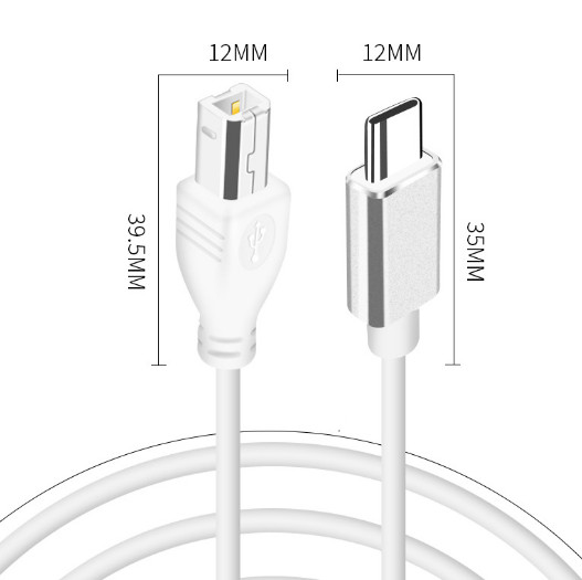 2m Type-c To USB2.0 Type-B Square Mouth Extension Line Printer Connection Cable gallery