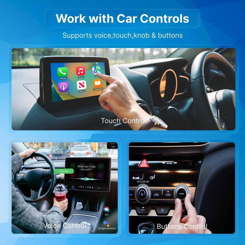 FEXIER X1 USB-C Wireless CarPlay & Android Auto Adapter, Wired to Wireless Co... gallery
