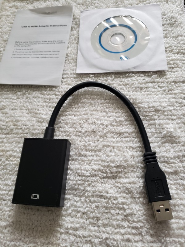 USB To HDMI Converter Adapter Cable For Chromebook Laptop With CD Open Box gallery