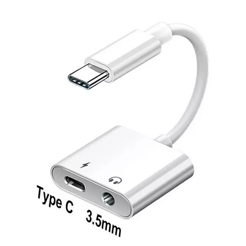 USB Type C to 3.5mm AUX Audio Jack Headphone Adapter Charging Splitter iPhone 15