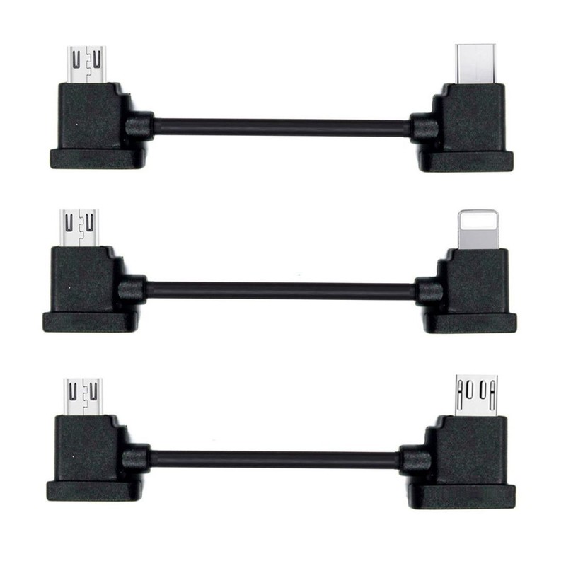 CABLECY 3pcs/set Remote Controller for Mavic Pro Platinum Data Cable Type-C