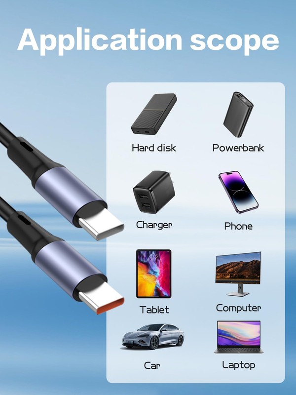 2 in 1 Coiled USB Charging Cable 90 Degree Fast Charger Spring 2 Type C Cord gallery