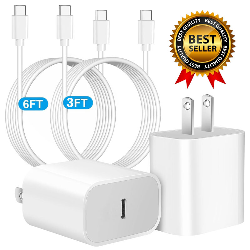 Original USB-C Wall Fast Charger Block Cable For Samsung iPhone Android Phone gallery