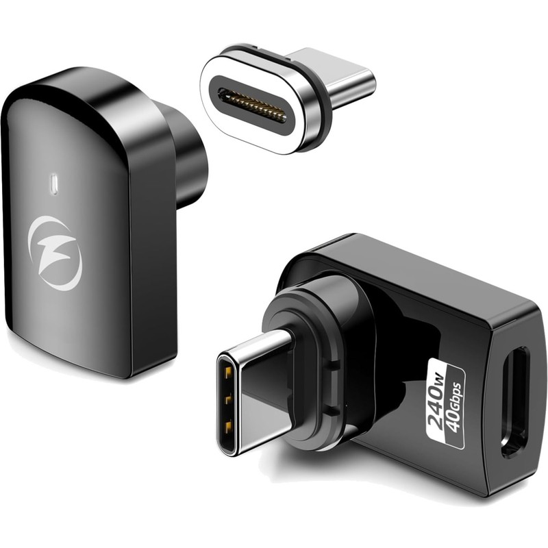 240W USB C Magnetic Adapter 2Pack, Fast Charge 40Gbps Data Transfer