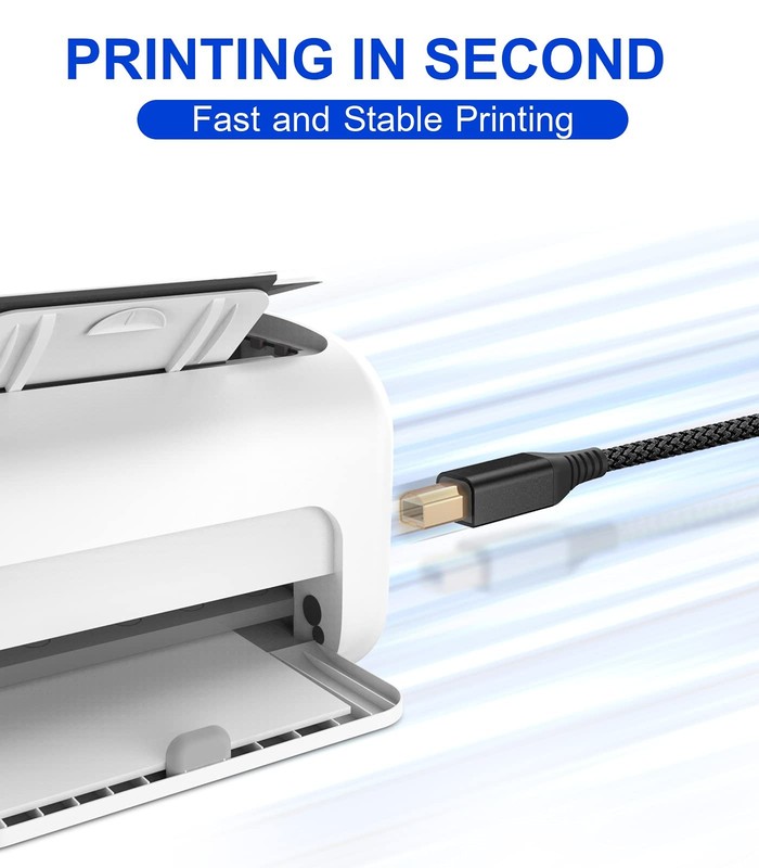 Printer Cable 10ft, USB-A to USB-B Cable, High Speed Nylon Braided Scanner Pr... gallery