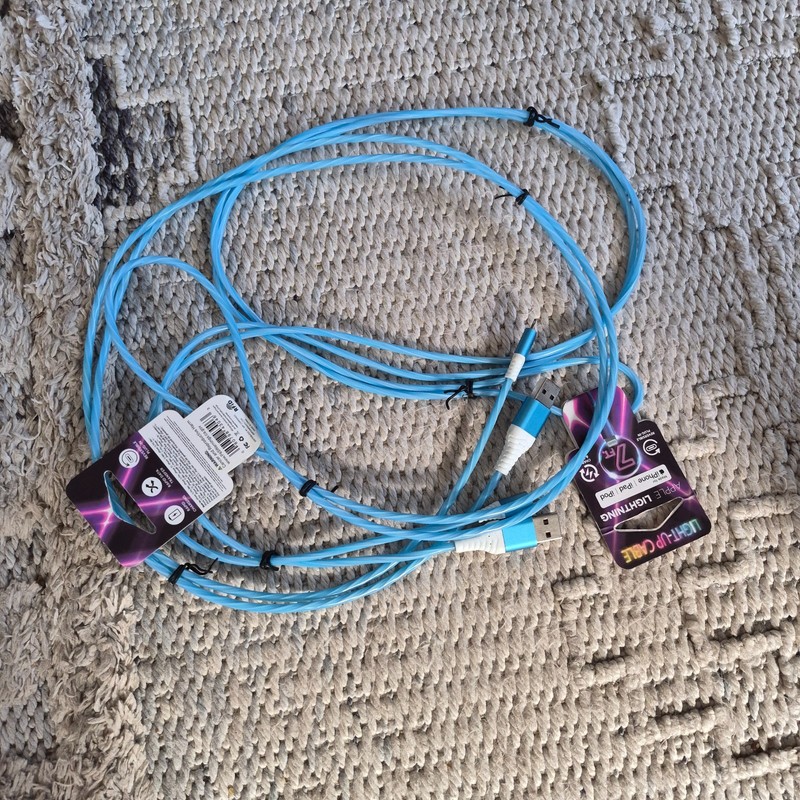 Long Charging Charger Cable USB Cord for iPhone Smart Accessories Light Up 2 LOT