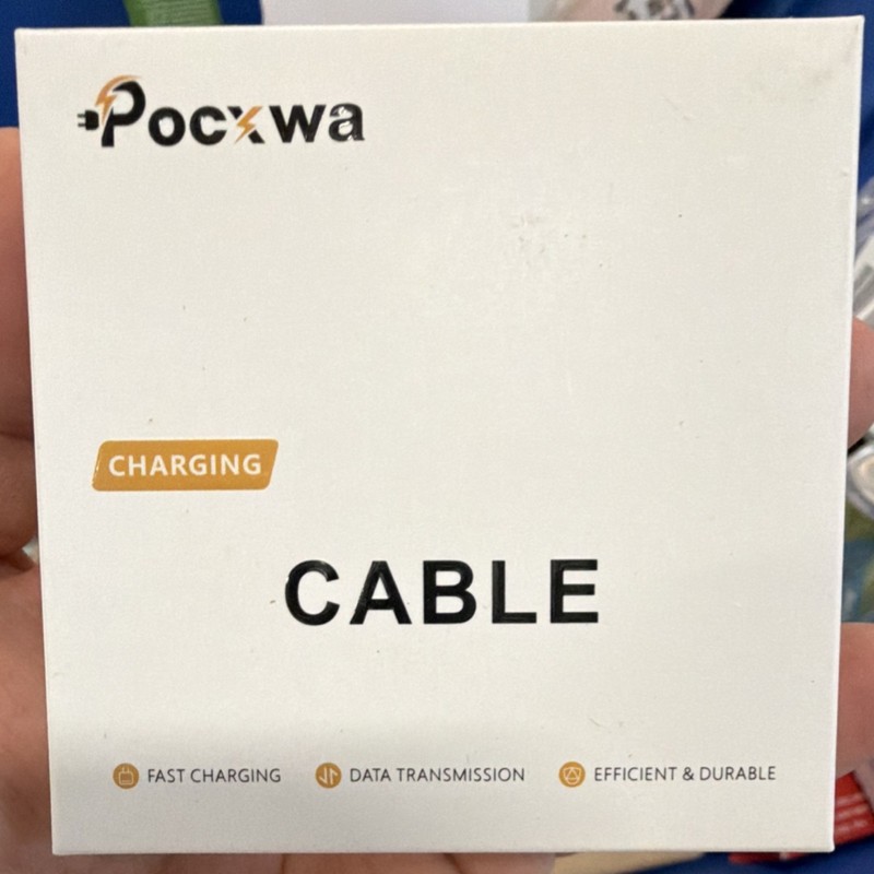 Pocxwa 30-pin Fast Charge & Data Transmission Charging Cable, White, 1 Pack