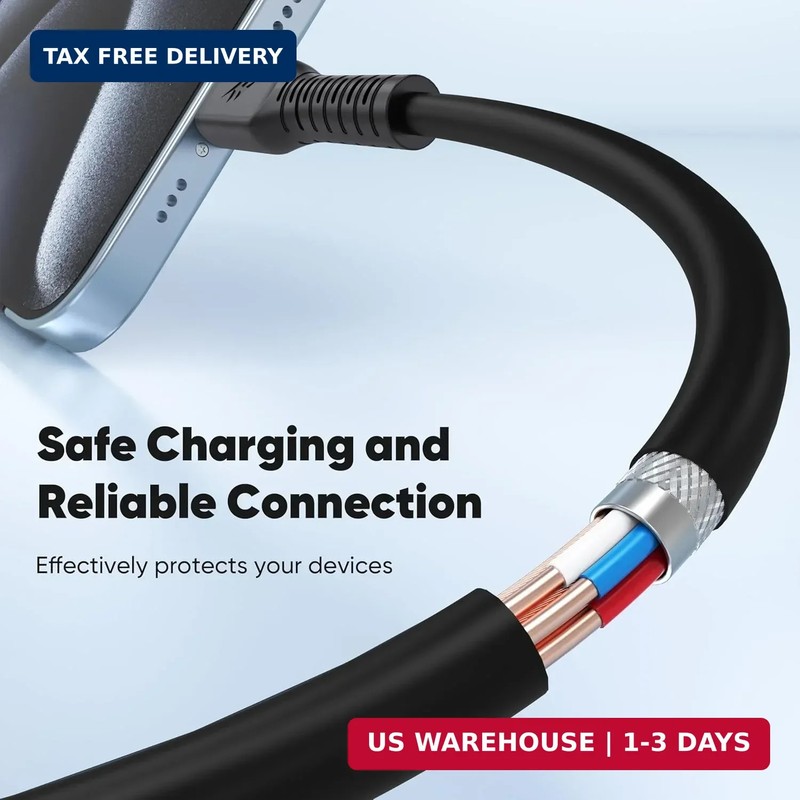 USB C to USB C Cable 2ft 2 Pack, Short 60W Fast Charging & 480Mbps Data Transfer gallery