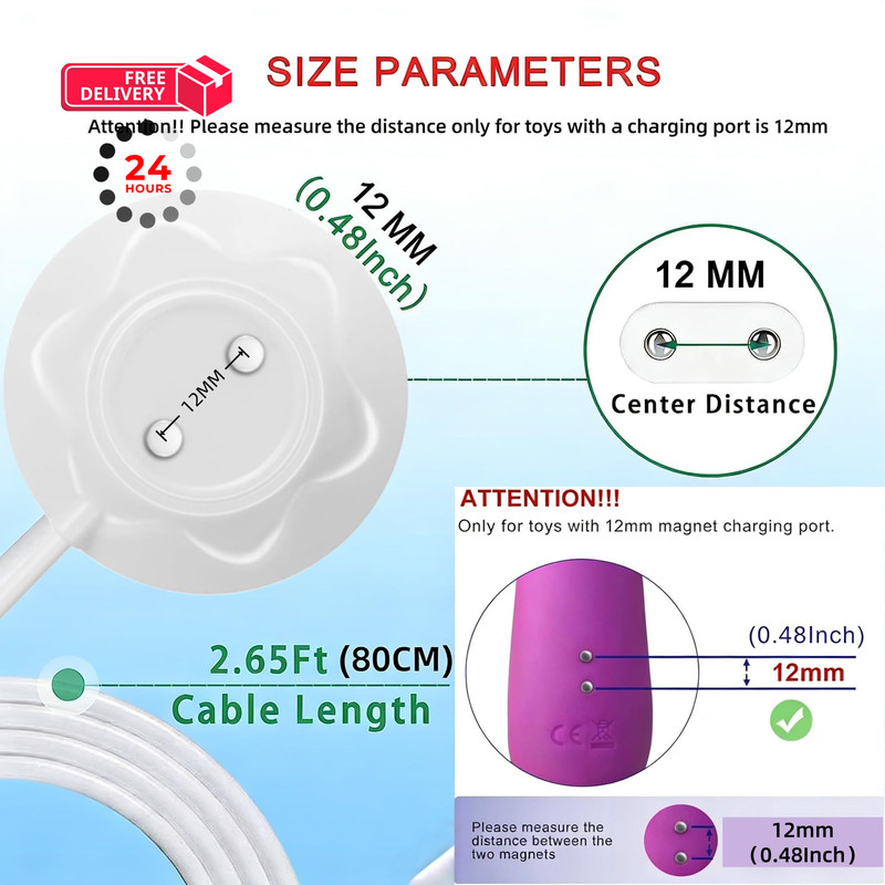 Rlissfiose 2Pack 12mm Rose Charger Magnetic Replacement Cable gallery