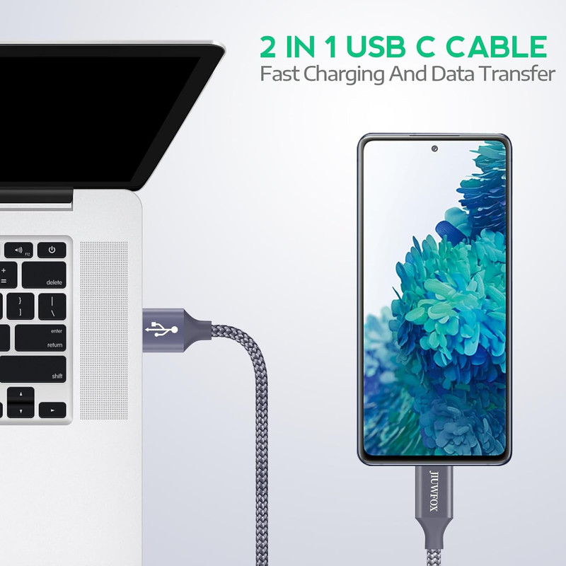 USB to USB C Cable, (5-Pack, 3/3/6/6/10 Ft) for Iphone 17 16 Charger Cord Fast C gallery