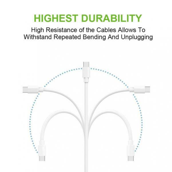 6FT LONG TYPE-C TO TYPE-C CABLE [C-TO-C] CORD USB-C FAST CHARGE SYNC POWER WIRE gallery